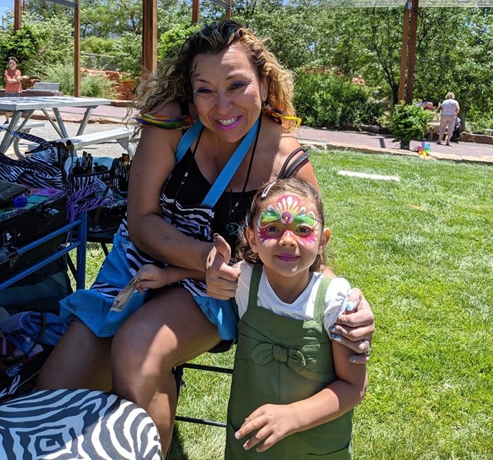Face-painting at Santa Fe Community Foundation Event