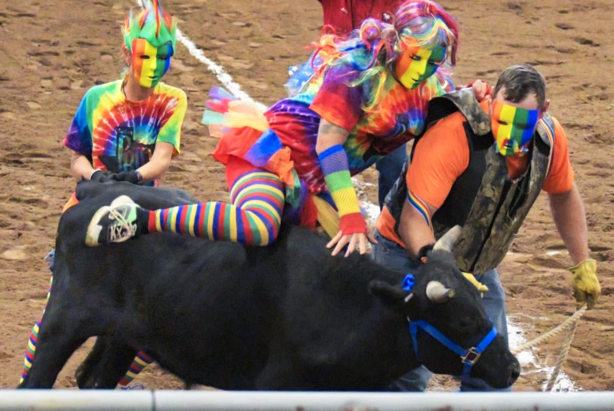 Riders perform at the Gay Santa Fe Rodeo that turns 30 this year